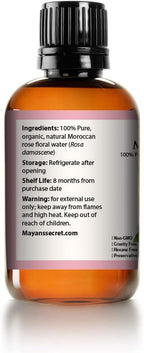 Pure Carrier and Essential Oils for Skin Care, Hair, Body Moisturizer for Face-Anti Aging Skin Care (Rose Water Hydrosol, 4oz)