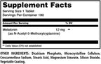 Amazing Formulas Melatonin Supplement | Unflavored | 12 Mg Per Serving | 180 Tablets | Non-GMO | Gluten-Free | Made in USA