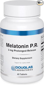 Douglas Laboratories Melatonin Prolonged Release - 3 mg Melatonin - Sleep Support Supplement - For Hormone Balance, Relaxation, Antioxidants & Immune System* - 60 Tablets