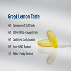 Nordic Naturals Complete Omega-D3, Lemon Flavor - 120 Soft Gels - 565 mg Omega-3 + 70 mg GLA + 1000 IU Vitamin D3 - EPA & DHA - Healthy Skin, Cognition, Positive Mood - Non-GMO - 60 Servings