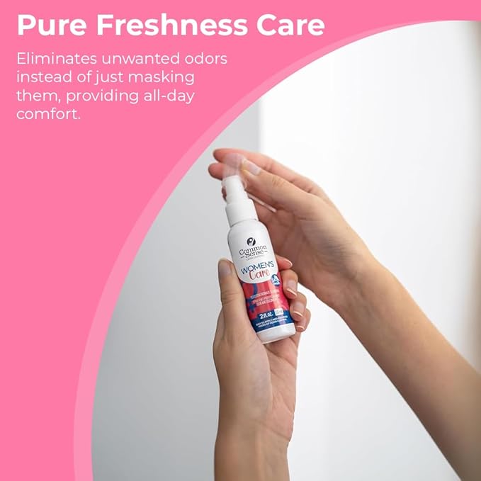 Women’s Care Intimate Cleansing Spray by Smart Common Sense, Feminine Hygiene, Long-Lasting Odor Control, (2 fl. oz)
