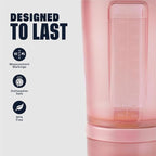 BlenderBottle Shaker Bottle with Pill Organizer and Storage for Protein Powder, Classic V2 ProStak System, 22-Ounce, Rose Pink