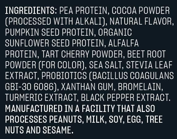 Vega Protein + Recovery - 30g Plant-Based Protein per Serving, Chocolate, 12 x 1.6oz Sachets, 5g BCAAs, Probiotics, NSF Certified, for Shakes & Smoothies, (Packaging May Vary)