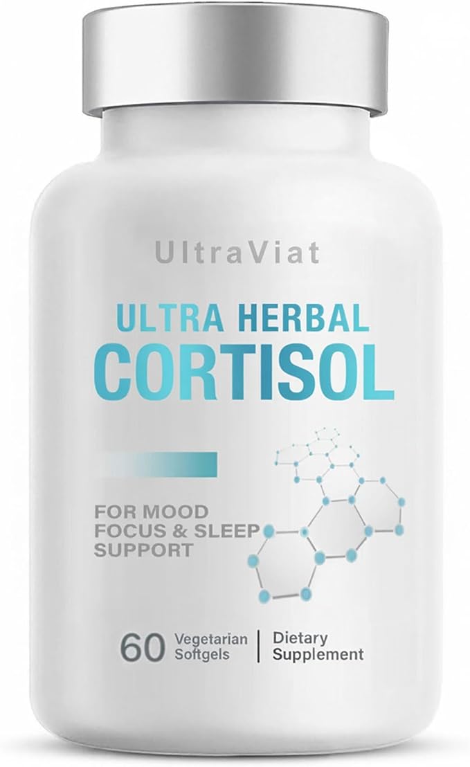 Cortisol Supplements for Women and Men, 60 Count Cortisol Reducer with Ashwagandha, Support Hormone Balance, Stress & Sleep
