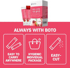 BOTO Beauty Secret Pomegranate Collagen 20g - Korean Beauty Collagen Jelly Stick, Low Molecular Fish Collagen, Pomegranate Flavored - Packs of 15