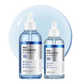 WELLAGE Real Hyaluronic Blue Ampoule 100, Korean Hydrating Serum for Face, Skin Firming Hyaluronic Acid Serum with Panthenol for Sensitive Skin, (3.38Fl.oz + 2.53Fl.oz)