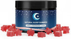 ZAYMAN Melatonin Free Sleep Gummies, Natural Sleep Aid Gummies with L-Theanine, Magnesium Glycinate, Valerian Root, Passionflower - Sugar Free, Strawberry Flavor, Vegan, 60 Count