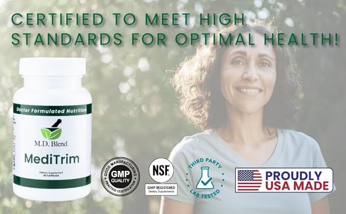 MediTrim Energy Supplements, Metabolism Booster, Supports Vitality, Satiety & Physique Goals, Smooth System Balance Green Coffee Bean, Apple Cider Vinegar, Hibiscus 180 Capsules (Pack of 2)