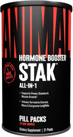 Animal Stak – Complete Natural Hormone Booster Supplement with Tribulus – Natural Testosterone Booster for Athletes – Contains Estrogen Blockers – 1 Month Cycle