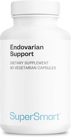Supersmart Endovarian Support (Advanced Formula) - Natural Supplement with Pea, NAC, ALA, Magnesium, Trans-Resveratrol | Non-GMO & Gluten-Free - 90 Vegetarian Capsules