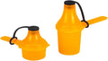 The Scoopie Supplement Container, Portable to-Go Scoop, and Funnel System for Pre Workout Powder, Spill Proof Dispenser, Gym Shaker Bottle Travel Accessory, 2 Pack Orange (15cc 15mL - 29.6cc 29.6mL)