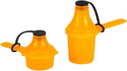 The Scoopie Supplement Container, Portable to-Go Scoop, and Funnel System for Pre Workout Powder, Spill Proof Dispenser, Gym Shaker Bottle Travel Accessory, 2 Pack Orange (15cc 15mL - 29.6cc 29.6mL)