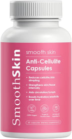 Smooth Skin & Circulation Support Capsules, Plant-Based Dietary Supplement, Helps Reduce Appearance of Cellulite, Supports Skin Elasticity, 60 Vegan Capsules, Gluten-Free, Sugar-Free