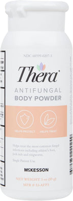 Thera Antifungal Body Powder, 2% Strength - Relief for Athlete's Foot, Jock Itch, Ringworm - 3 oz