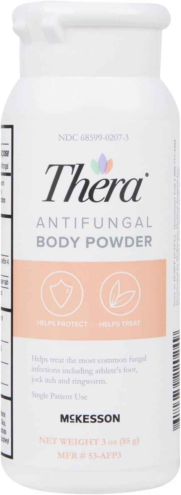 Thera Antifungal Body Powder, 2% Strength - Relief for Athlete's Foot, Jock Itch, Ringworm - 3 oz