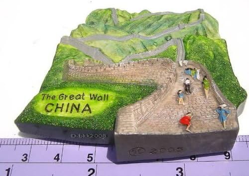WitnyStore Tiny 2¾" The Great Wall of China - Miniature Hand Made Painted Resin 3D Asia Landmark Tourist Attractions Decorative Refrigerator Fridge Magnets Décor Collectible Traveler Souvenirs Gifts