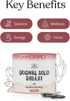 Pure Himalayan Shilajit, Original Solid, Organic Source of Fulvic Acid & Trace Minerals, Widely Used in Ayurveda (36g, Pack of 1)