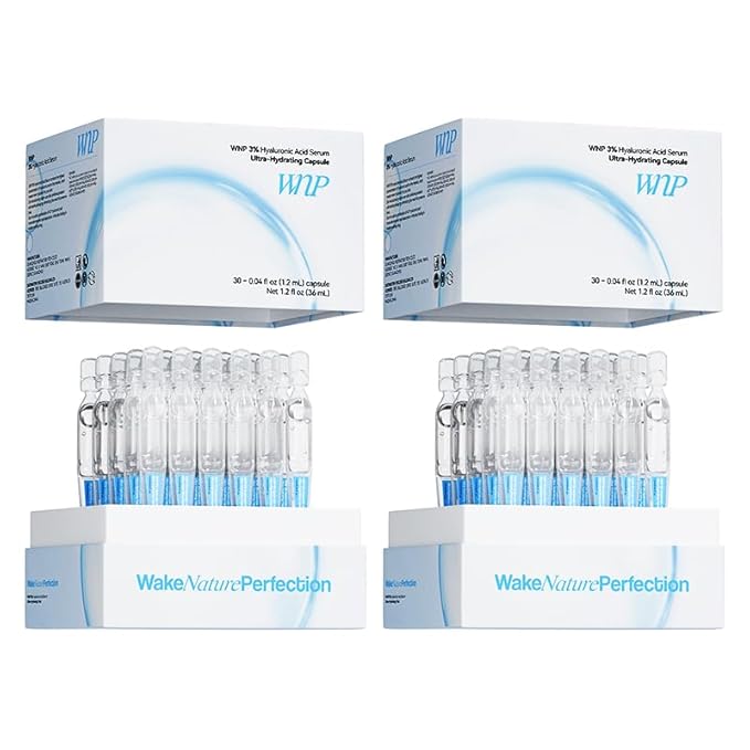 WNP Ultra Hydrating Serum 3% Hyaluronic Acid Smoother Skin|Pre-makeup SkinCare|Anti-Aging serum for face Single-Use Vials Skincare|for Sensitive skin|4D Hyaluronic Acid (60 vials)