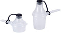 The Scoopie Supplement Container, Scoop, and Funnel System for Pre Workout Powder, Spill Proof Holder Dispenser, Gym and Shaker Bottle Travel Accessory, PACK OF 2, WHITE
