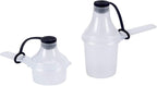 The Scoopie Supplement Container, Scoop, and Funnel System for Pre Workout Powder, Spill Proof Holder Dispenser, Gym and Shaker Bottle Travel Accessory, PACK OF 2, WHITE