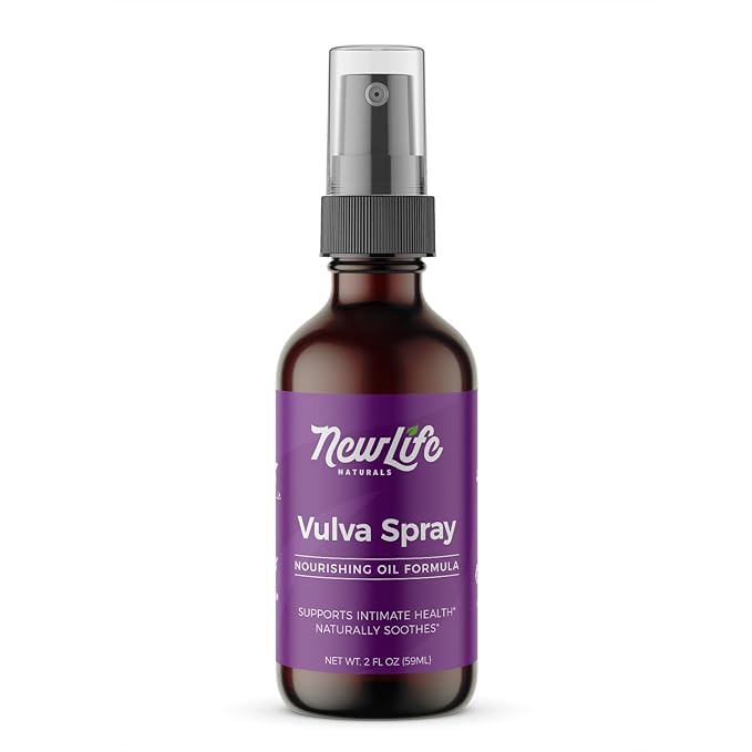 NewLife Naturals Feminine Spray Vaginal Moisturizer for Dryness Itching Irritation PH Menopause Support with Olive Oil, Lemongrass and More - 2 oz
