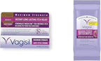 Vagisil Maximum Strength Feminine Anti-Itch Cream & Wipes with Benzocaine for Women, Instant Relief, 20 Wipes (Pack of 1)