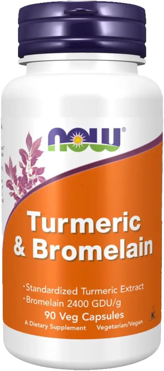 Now Turmeric & Bromelain, 90 Vegetarian Capsules