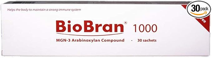 BioBran MGN-3 - Extremely Effective Immune System Booster, from Breaking Down Rice Bran with Enzymes from The Shitake Mushroom (1000 mg, 30 Sachets) Made in Japan, Free DHL Express Shipping Worldwide