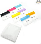 EZY DOSE Reusable 7-Day Pill Pouch Set, Durable Multi-Purpose Travel-Sized Baggies, Includes Days of The Week Labels w/Color for Easy Identification, Silicone Storage, Clear, BPA Free, TSA Approved