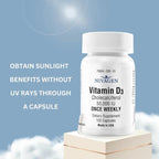 Nivagen Vitamin D3 50,000 IU (1250 mcg) | Once Weekly Dose | 100 Capsules (100 Weeks, Approx. 2 Years Supply) | Easy to Swallow | Bone, Muscle & Immune Support | Non-GMO, Gluten Free | Made in USA