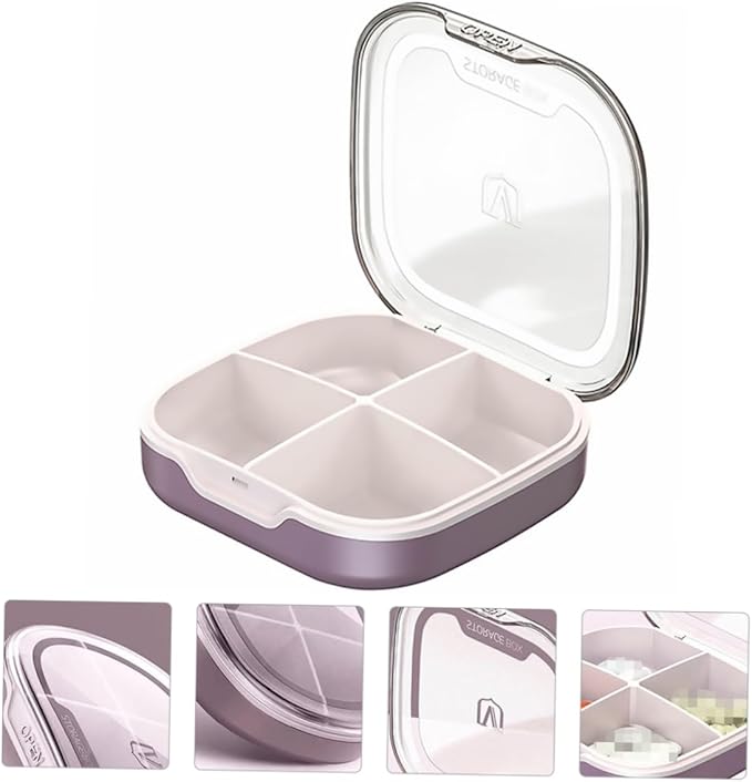 SHERCHPRY 1Pc Portable Mini Medicine Holder Sealed Pill Organizer Compact Storage for Travel Design for and Items for Daily Use Go