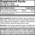 Nature's Blend Iron Ferrous Sulfate 325mg BPK, Assorted, tablets, 100 Count