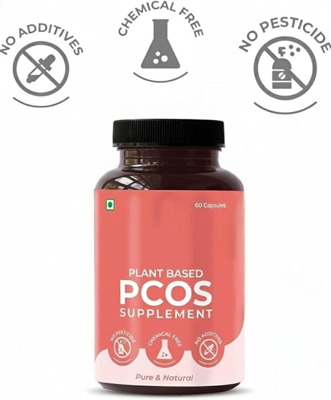 Plant Based PCOS/PCOD Supplement 60 Veg Capsules (500Mg) Pack 1 | Ayurvedic Medicine for Delayed Periods | Supplements for Women Promoting Better Cycle & Hormonal Balance