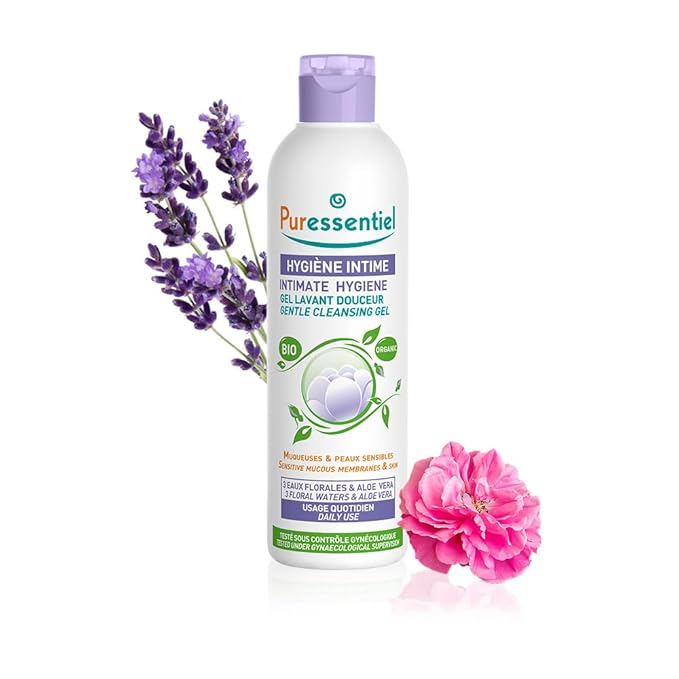 Puressentiel Feminine Wash Ph Balance Vaginal Cleanser Gel for Womens Hygiene - 99.6% Natural Origin, Organic, Vegan, Eco-Certified, Made in France, 8.4 fl oz