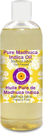 Deve Herbes Pure Madhuca Indica Oil (Madhuca Indica) Cold Pressed 200ml (6.76 oz)