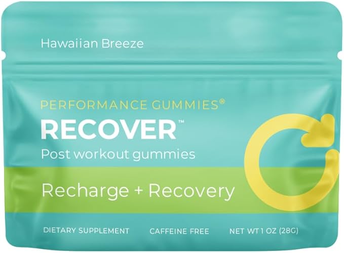SGC Recover Gummies – 600mg BCAAs + Antioxidants – Fast-Acting Post-Workout Support for Muscles & Energy – On-The-Go Packets – Hawaiian Breeze Flavor