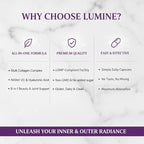 LUMINE Multi Collagen Complex Capsules – Hydrolyzed Protein Peptides Types I, II, III, V & X for Hair, Skin, Nails & Joint Support – Non-GMO, Gluten-Free & Easy to Swallow (120 Capsules)
