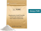 PURE ORIGINAL INGREDIENTS Hyaluronic Acid, Water Soluble, Fine Powder (4 Ounce)