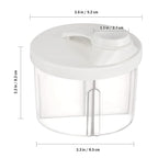 Accmor Baby Formula Dispenser On The Go, Non-Spill Rotating Four-Compartment Formula Container to Go, Milk Powder Kids Snack Container for Infant Toddler Travel Outdoor, White, 2 Pack