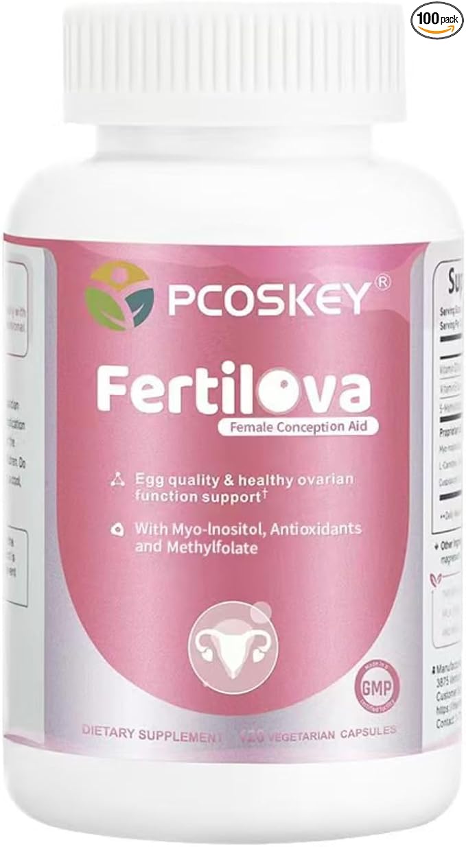 Fertilova Women’s Reproductive Health Support Supplement – Myo-Inositol, Methylfolate, CoQ10 & Antioxidants – Cellular Health & Energy Support – 120 Vegetarian Capsules