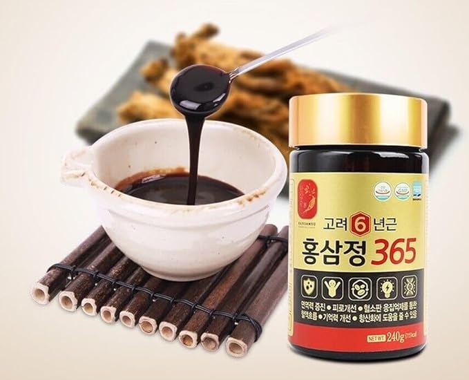 2 Set Box - 365 Korean Red Ginseng 6 Years Old Extract - Cao Hong Sam 6 Tuoi 365-240g per Bottle with 4 Bottles per Set Box - Made in Korea