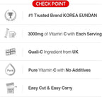 Korea MEGADOSE Vitamin C Powder 3000mg | Powder Type | 100s | High Content Vitamin 3g*100 Sticks (Total 300g)