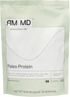 Amy Myers MD Paleo Protein Powder - Mocha Latte, 20 Servings - Collagen-Based Gut Function Support - Gluten-Free & Non-Dairy Protein Supplement