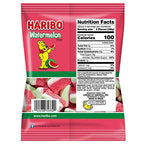 HARIBO Gummi Candy, Watermelon Gummy Candy, 4.1 Ounce Share Size Bags (Pack of 12) Delicious Soft, Chewy & Juicy Sweet Snacks, Fruity Watermelon Flavor