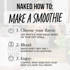 NAKED Vanilla Whey Protein Powder - All Natural Grass Fed Whey Protein Powder, Vanilla Flavor, Organic Coconut Sugar, 5Lb Bulk, GMO-Free, Soy Free, Gluten Free - 61 Servings