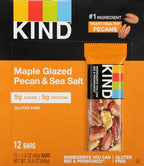 KIND Nut Bars,Maple Glazed Pecan & Sea Salt,Healthy Snacks,Gluten Free,Low Sugar,5g Protein,(Pack of 24)