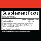 Angry Supplements Turmeric Ginger Maxx 60 Capsules w. Turmeric, Ginger Root, Omega 3, Bromelain, Quercetin & Black Pepper Extract – Wellness & Antioxidant for Men & Women (2-Bottles)