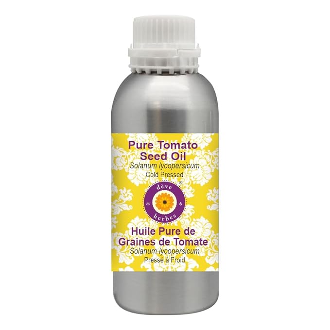 Deve Herbes Pure Tomato Seed Oil (Solanum lycopersicum) Cold Pressed 630ml (21 oz)