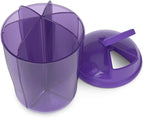 EZY DOSE Vitamin Organizer, 6 Large Compartments, 30-Day Vitamin and Medicine Storage, Keep Vitamins and Meds in Check, Easy to Use, Durable and Travel Friendly, Purple, BPA Free