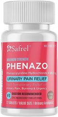 Safrel Urinary Pain Relief | UTI Relief | Fast Acting | Bladder Discomfort & Pain Relief | Phenazopyridine Hydrochloride 99.5mg (72 Count)